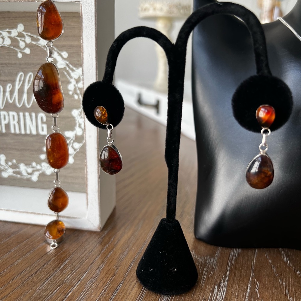 Natural Amber earrings